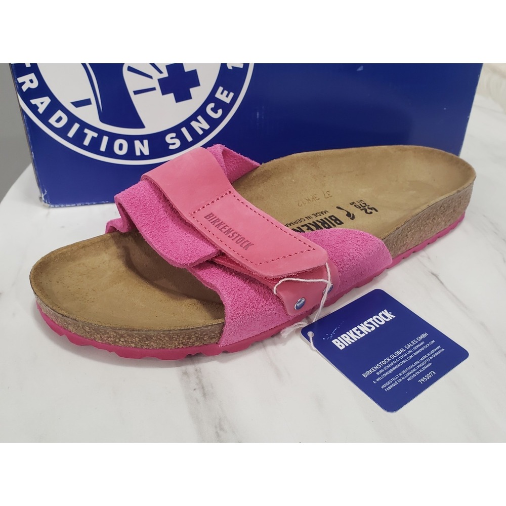 NEW SIZE 11 / EU 42 Birkenstock Oita Sandal Suede Leather Fuchsia Tulip Pink